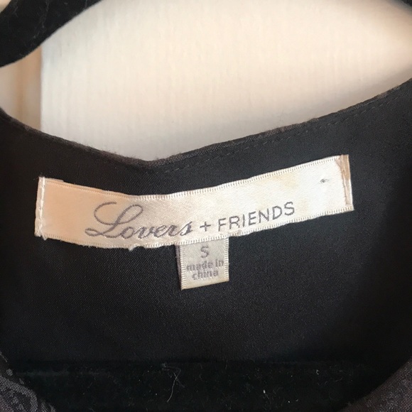 Lovers & Friends black brocade mini dress. S. - Picture 4 of 4